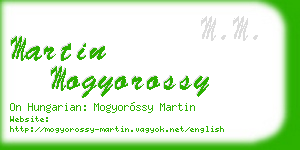 martin mogyorossy business card